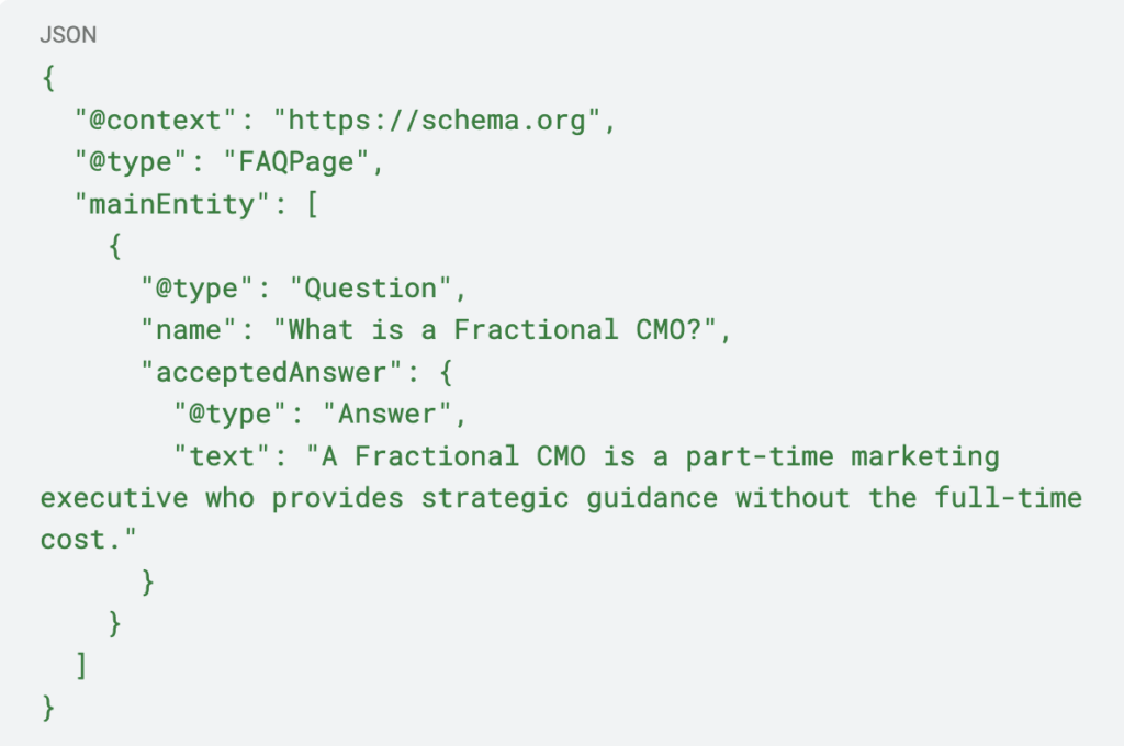 Example of FAQ Schema